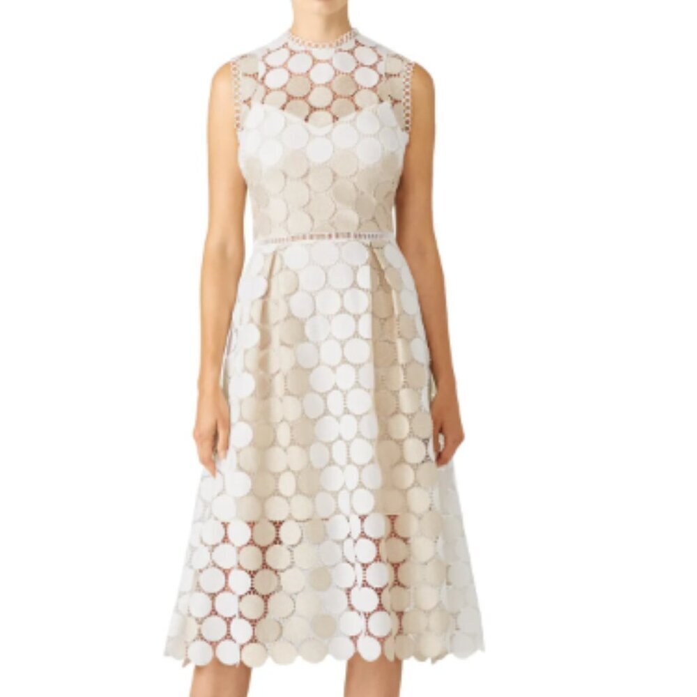 Shoshanna Glengarry Polka Dot Embroidered Dress size4